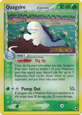 Quagsire (21/101) (Delta Species) (Stamped) [EX: Dragon Frontiers] Pokémon