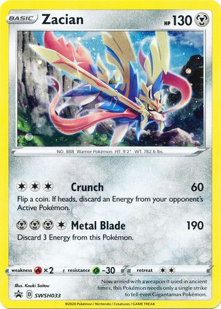 Zacian (SWSH033) [Sword & Shield: Black Star Promos] Pokémon