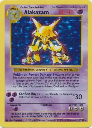 Alakazam (1/102) [Base Set Shadowless Unlimited] Pokémon