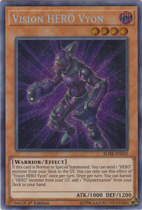 Vision Hero Vyon [BLHR-EN059] Secret Rare Yu-Gi-Oh!
