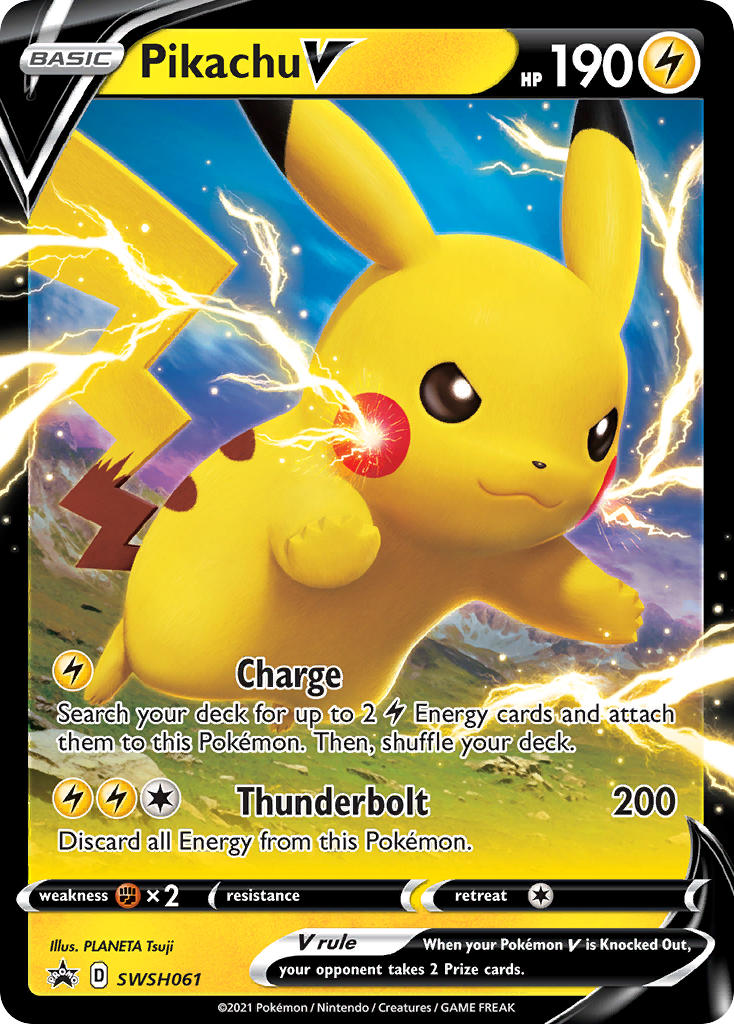 Pikachu V (SWSH061) (Jumbo Card) [Sword & Shield: Black Star Promos] Pokémon