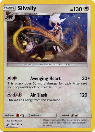 Silvally (184/236) (Cosmos Holo) [Sun & Moon: Unified Minds] Pokémon