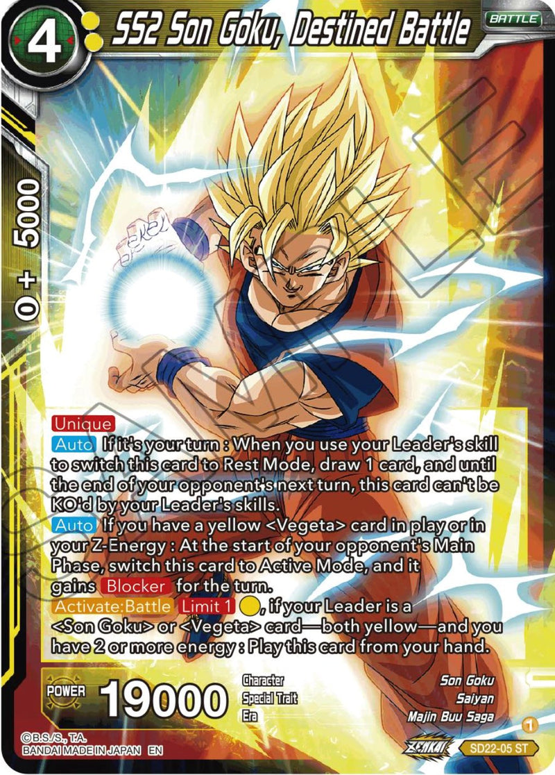 SS2 Son Goku, Destined Battle (Starter Deck Exclusive) (SD22-05) [Power Absorbed] Dragon Ball Super