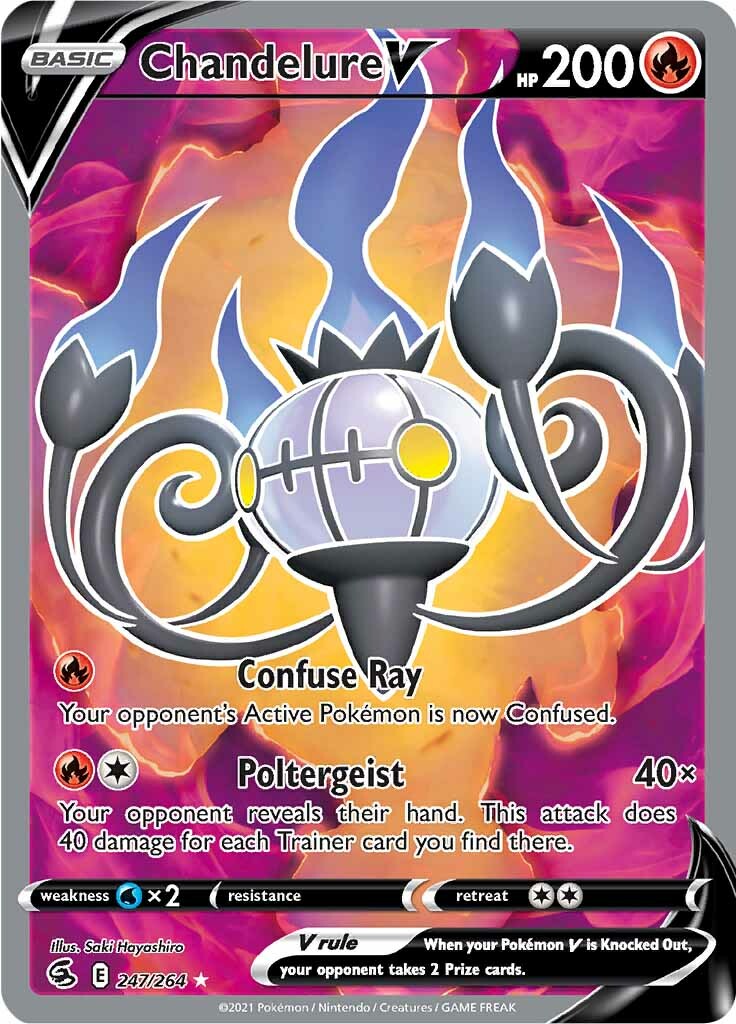 Chandelure V (247/264) [Sword & Shield: Fusion Strike] Pokémon