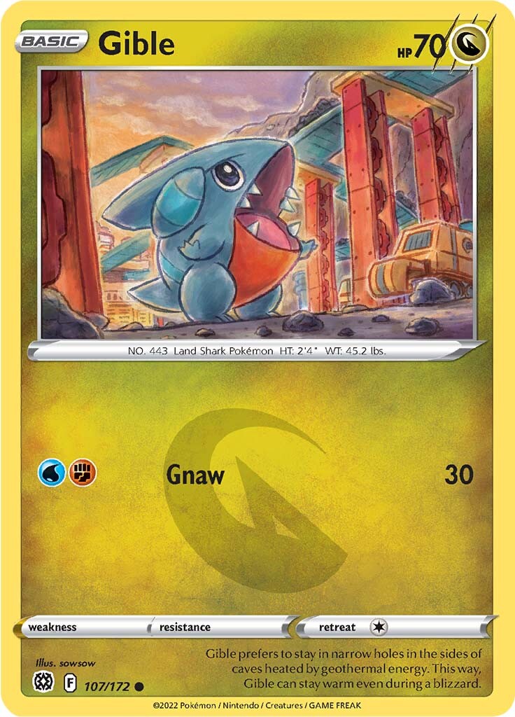Gible (107/172) [Sword & Shield: Brilliant Stars] Pokémon