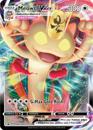 Meowth VMAX (SWSH005) (Jumbo Card) [Sword & Shield: Black Star Promos] Pokémon