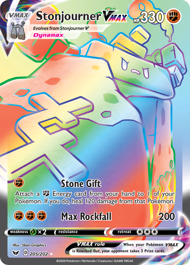 Stonjourner VMAX (205/202) [Sword & Shield: Base Set] Pokémon