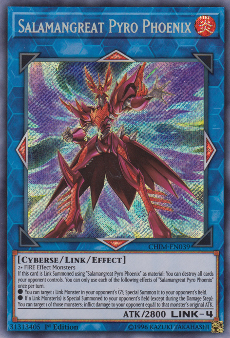 Salamangreat Pyro Phoenix [CHIM-EN039] Secret Rare Yu-Gi-Oh!