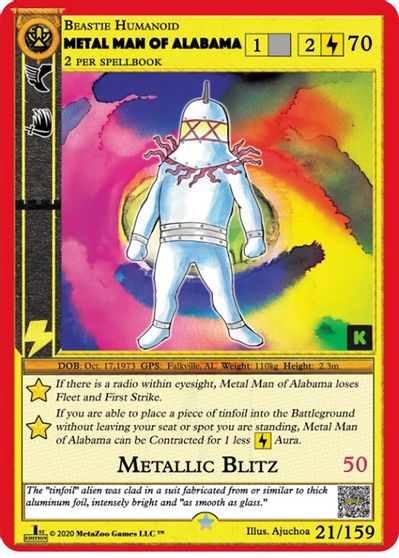 Metal Man of Alabama [Cryptid Nation: Kickstarter Edition] Metazoo