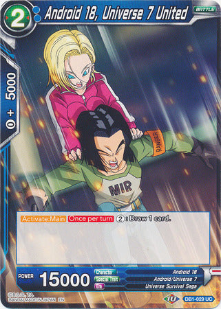 Android 18, Universe 7 United (DB1-029) [Dragon Brawl] Dragon Ball Super