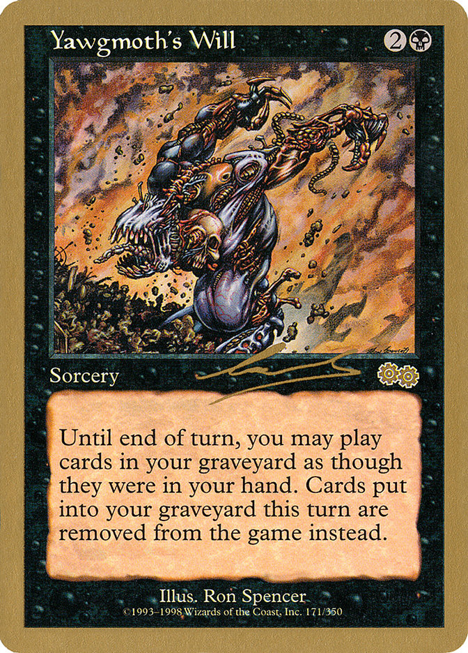 Yawgmoth's Will (Nicolas Labarre) [World Championship Decks 2000] Magic: The Gathering
