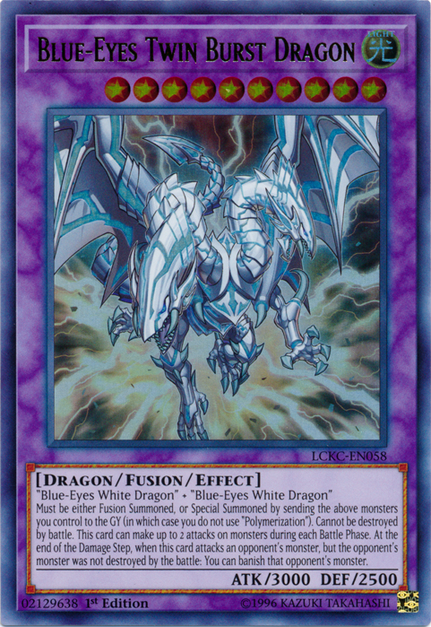 Blue-Eyes Twin Burst Dragon [LCKC-EN058] Ultra Rare Yu-Gi-Oh!