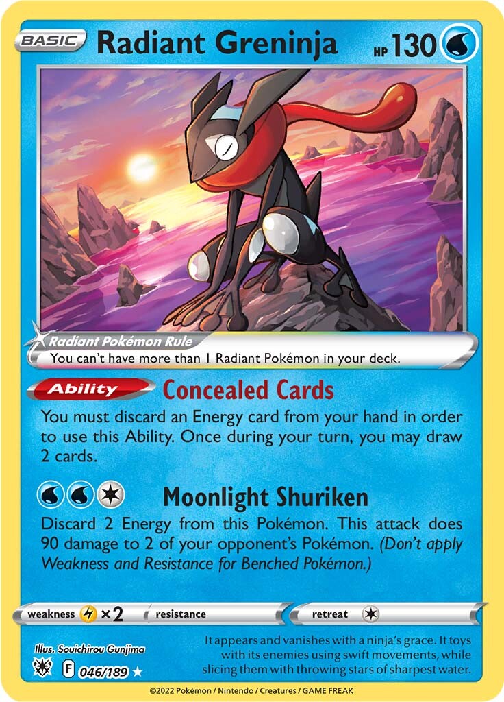 Radiant Greninja (046/189) [Sword & Shield: Astral Radiance] Pokémon