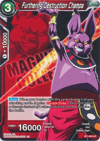 Furthering Destruction Champa (BT1-005) [Magnificent Collection Forsaken Warrior] Dragon Ball Super