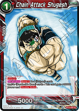 Chain Attack Shugesh (Uncommon) (BT13-008) [Supreme Rivalry] Dragon Ball Super