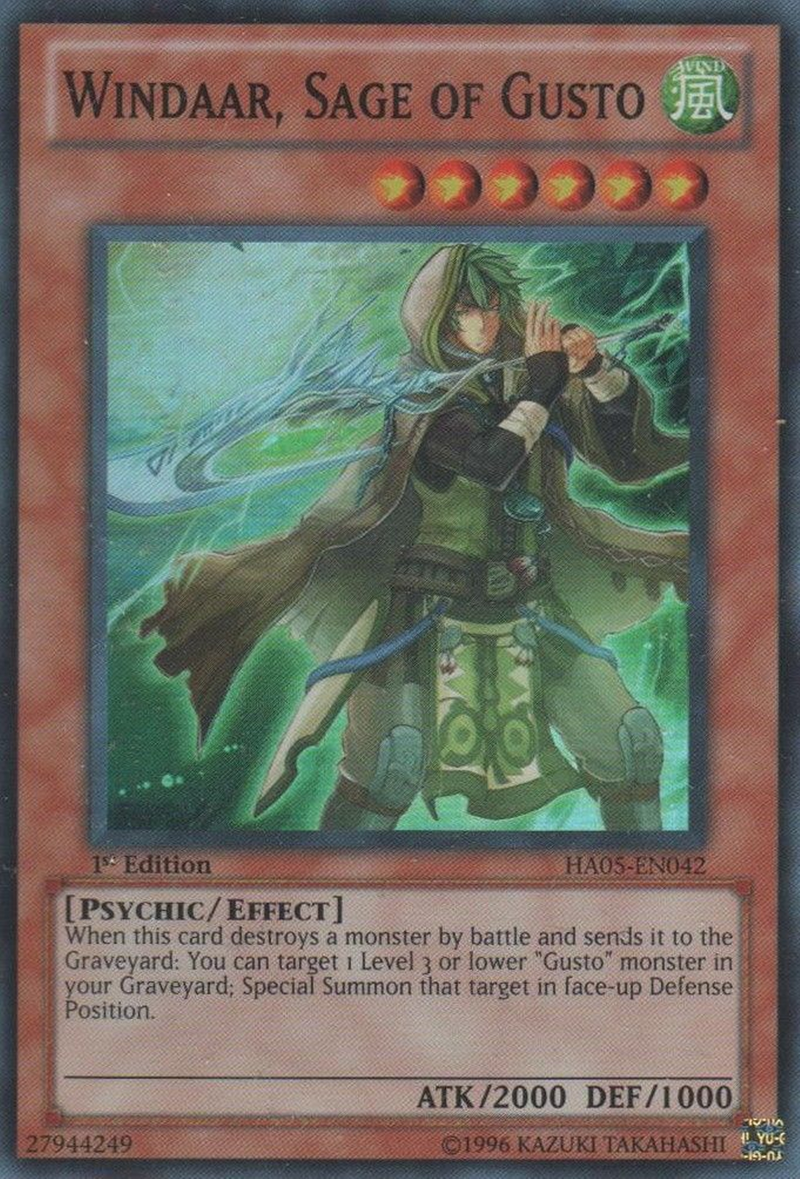 Windaar, Sage of Gusto [HA05-EN042] Super Rare Yu-Gi-Oh!