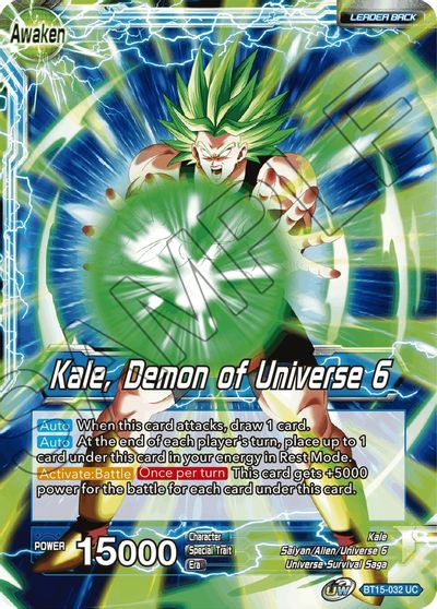 Kale // Kale, Demon of Universe 6 (BT15-032) [Saiyan Showdown] Dragon Ball Super