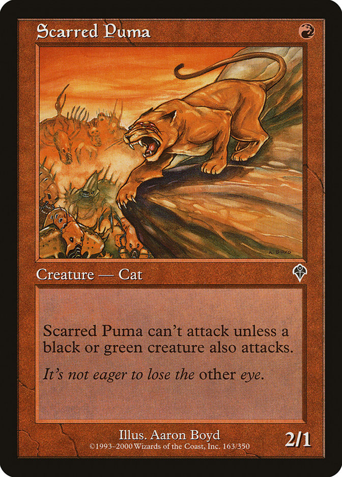 Scarred Puma [Invasion] Magic: The Gathering