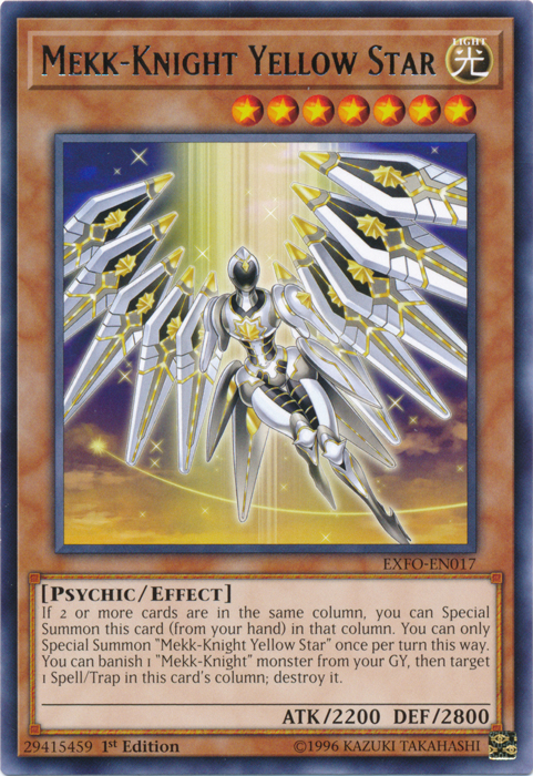 Mekk-Knight Yellow Star [EXFO-EN017] Rare Yu-Gi-Oh!