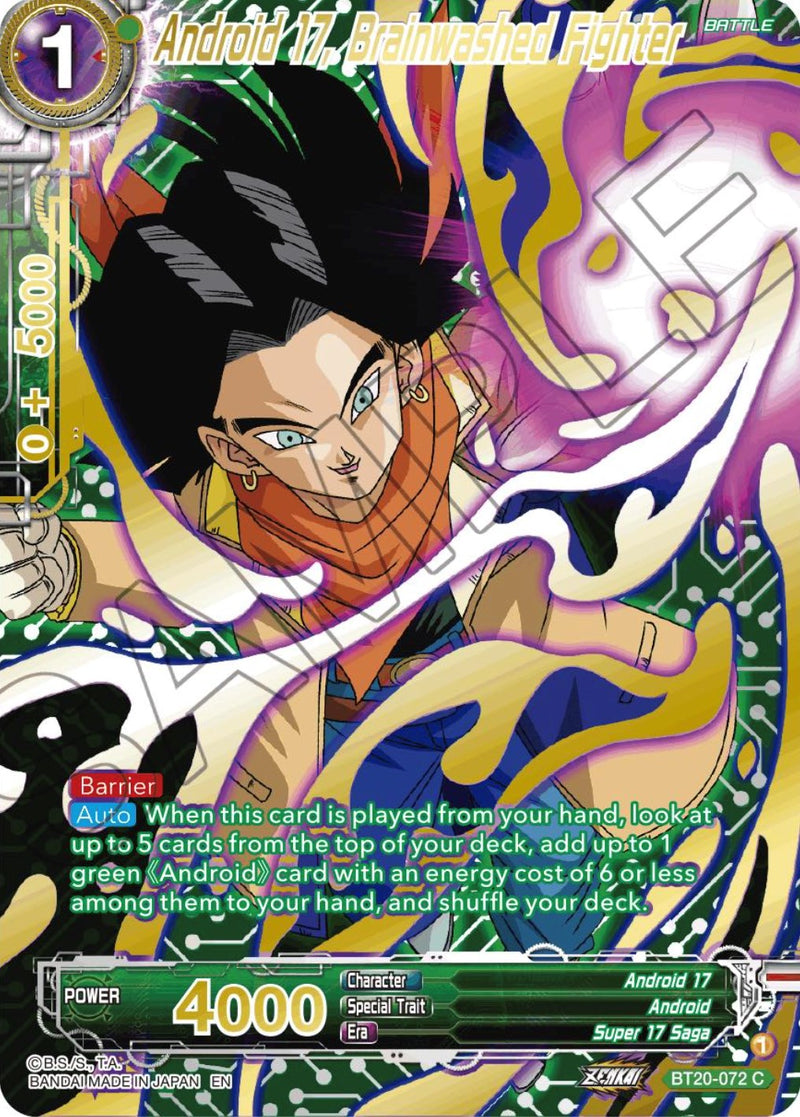 Android 17, Brainwashed Fighter (Gold-Stamped) (BT20-072) [Power Absorbed] Dragon Ball Super
