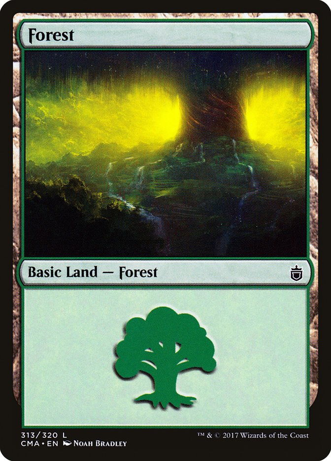 Forest (313) [Commander Anthology] Magic: The Gathering