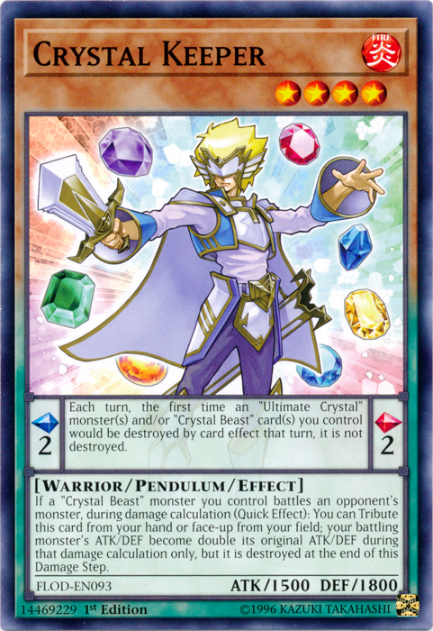 Crystal Keeper [FLOD-EN093] Common Yu-Gi-Oh!