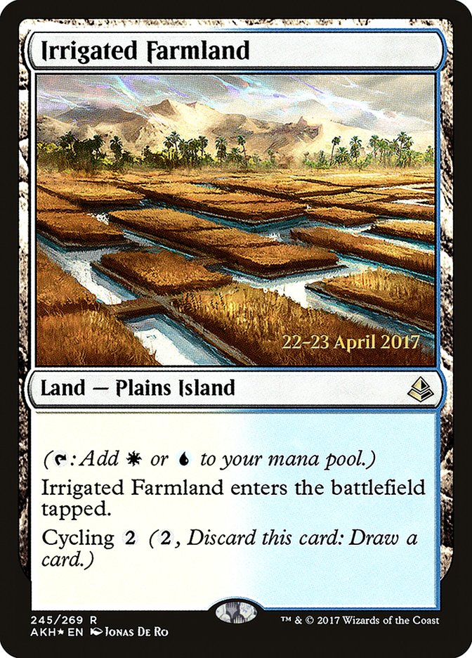 Irrigated Farmland [Amonkhet Prerelease Promos] Magic: The Gathering