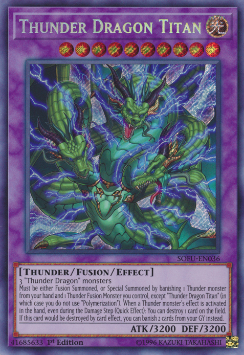 Thunder Dragon Titan [SOFU-EN036] Secret Rare Yu-Gi-Oh!