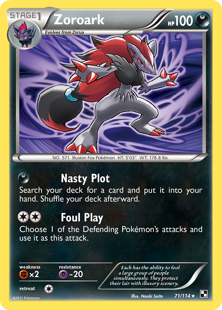 Zoroark (71/114) (Theme Deck Exclusive) [Black & White: Base Set] Pokémon