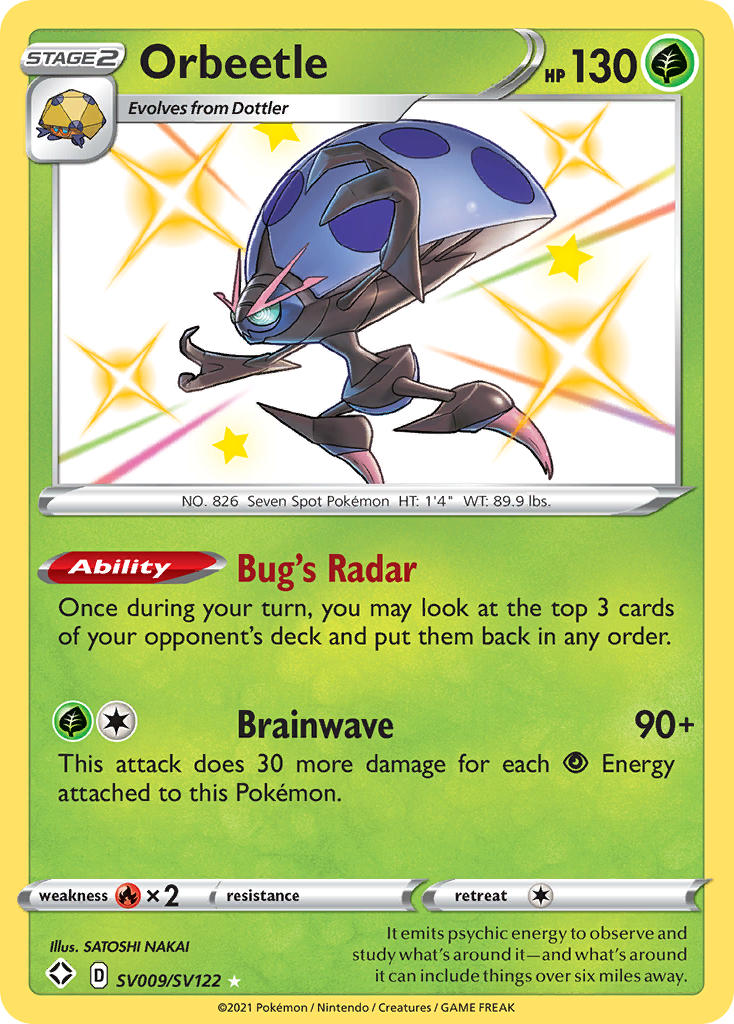 Orbeetle (SV009/SV122) [Sword & Shield: Shining Fates] Pokémon