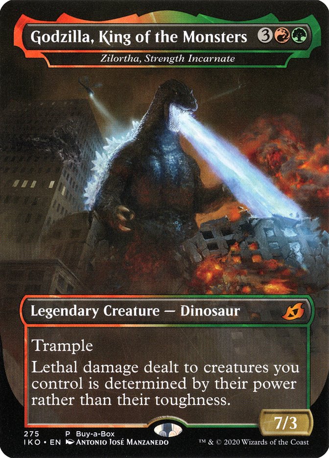 Zilortha, Strength Incarnate - Godzilla, King of the Monsters (Buy-A-Box) [Ikoria: Lair of Behemoths Promos] Magic: The Gathering