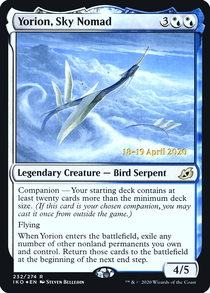 Yorion, Sky Nomad [Ikoria: Lair of Behemoths Prerelease Promos] Magic: The Gathering