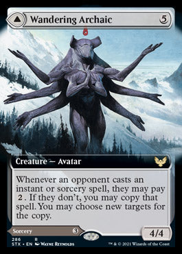 Wandering Archaic // Explore the Vastlands (Extended Art) [Strixhaven: School of Mages] Magic: The Gathering