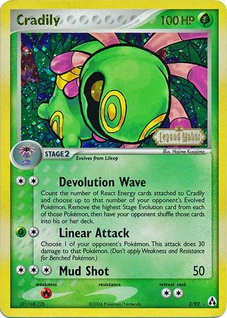 Cradily (3/92) (Stamped) [EX: Legend Maker] Pokémon