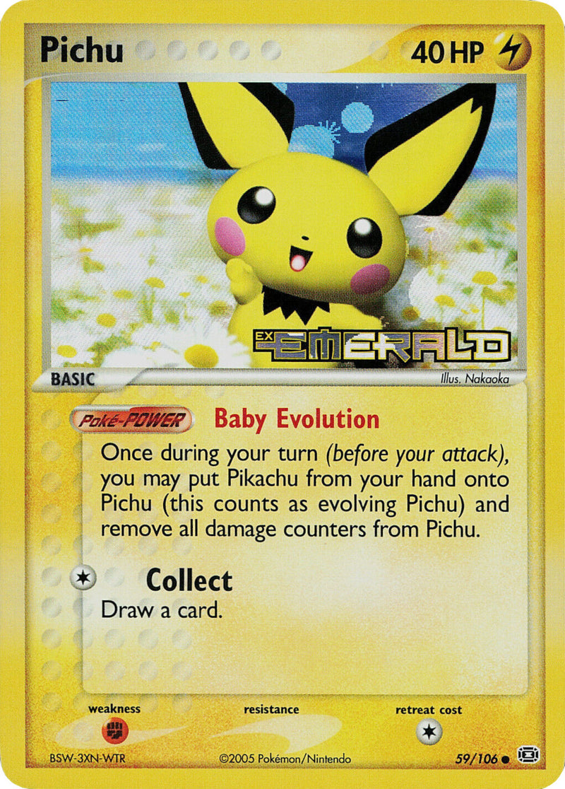 Pichu (59/106) (Stamped) [EX: Emerald] Pokémon