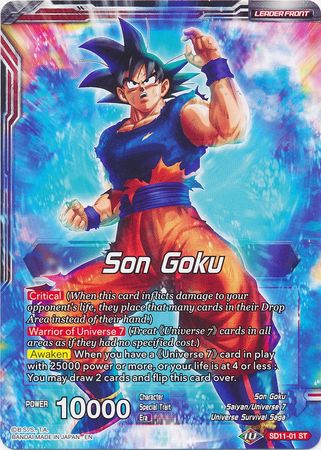 Son Goku // Ultra Instinct Son Goku, Hero of Universe 7 (Starter Deck Exclusive) (SD11-01) [Universal Onslaught] Dragon Ball Super