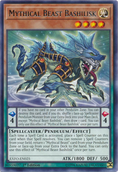 Mythical Beast Bashilisk [EXFO-EN025] Rare Yu-Gi-Oh!