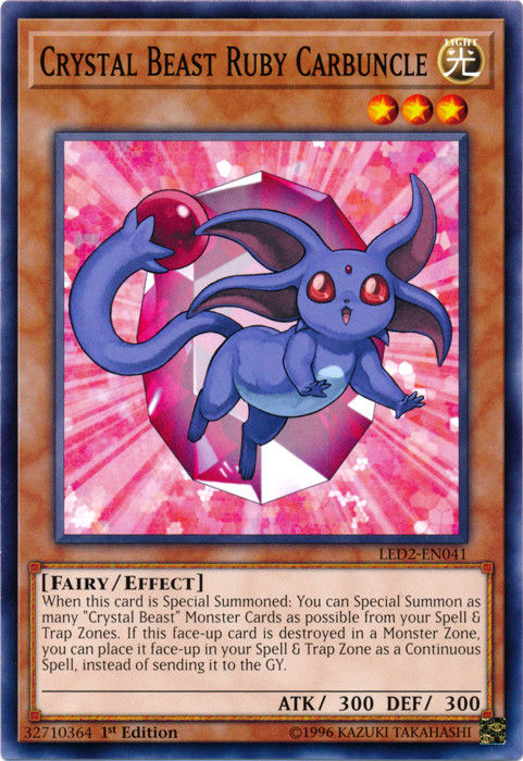 Crystal Beast Ruby Carbuncle [LED2-EN041] Common Yu-Gi-Oh!