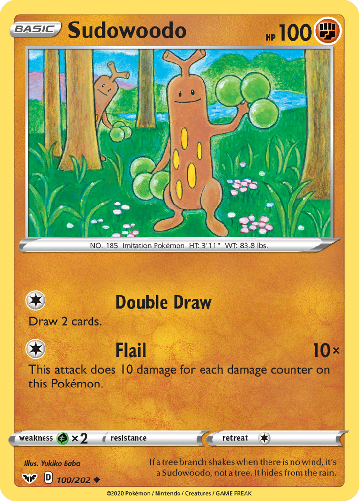 Sudowoodo (100/202) [Sword & Shield: Base Set] Pokémon