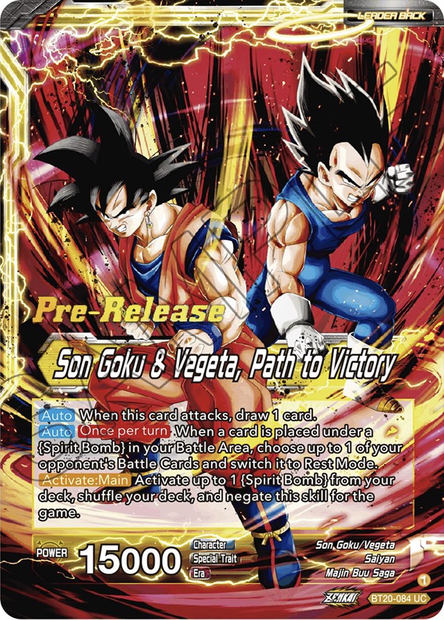 SS Vegito // Son Goku & Vegeta, Path to Victory (BT20-084) [Power Absorbed Prerelease Promos] Dragon Ball Super