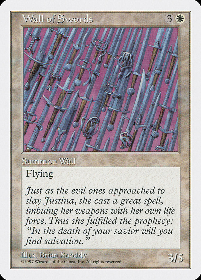 Wall of Swords [Fifth Edition] Magic: The Gathering