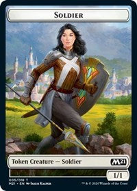 Soldier // Treasure Double-Sided Token [Core Set 2021 Tokens] Magic: The Gathering