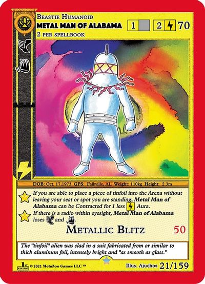 Metal Man of Alabama [Cryptid Nation: First Edition] Metazoo