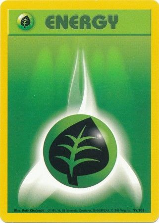 Grass Energy (99/102) [Base Set Unlimited] Pokémon