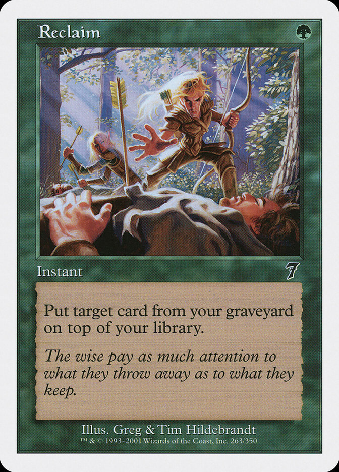 Reclaim [Seventh Edition] Magic: The Gathering