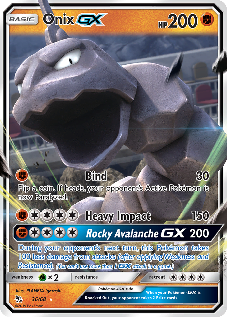 Onix GX (36/68) [Sun & Moon: Hidden Fates] Pokémon