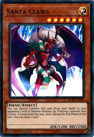 Santa Claws [AC18-EN012] Super Rare Yu-Gi-Oh!