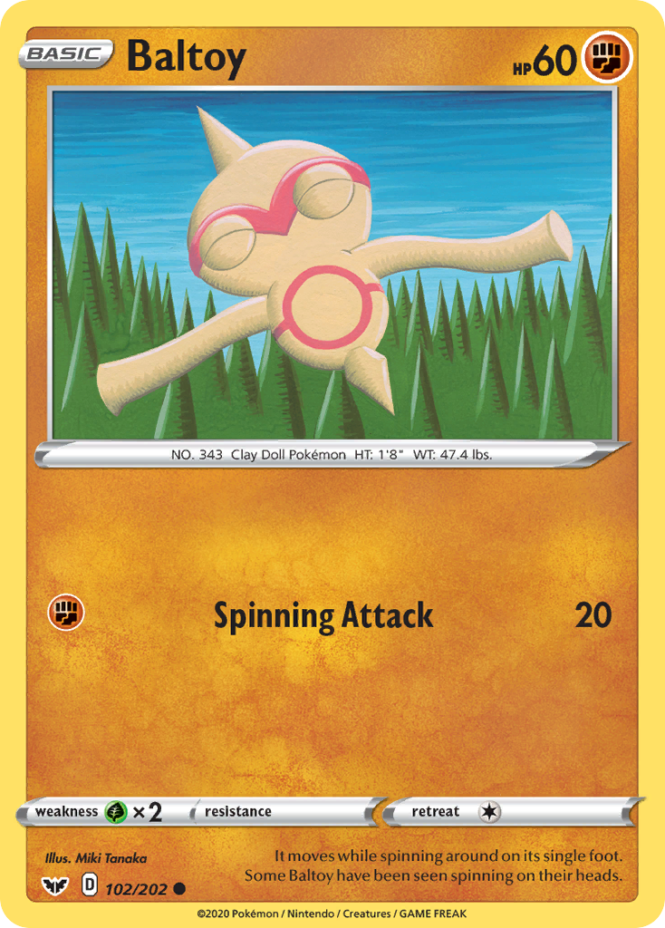 Baltoy (102/202) [Sword & Shield: Base Set] Pokémon