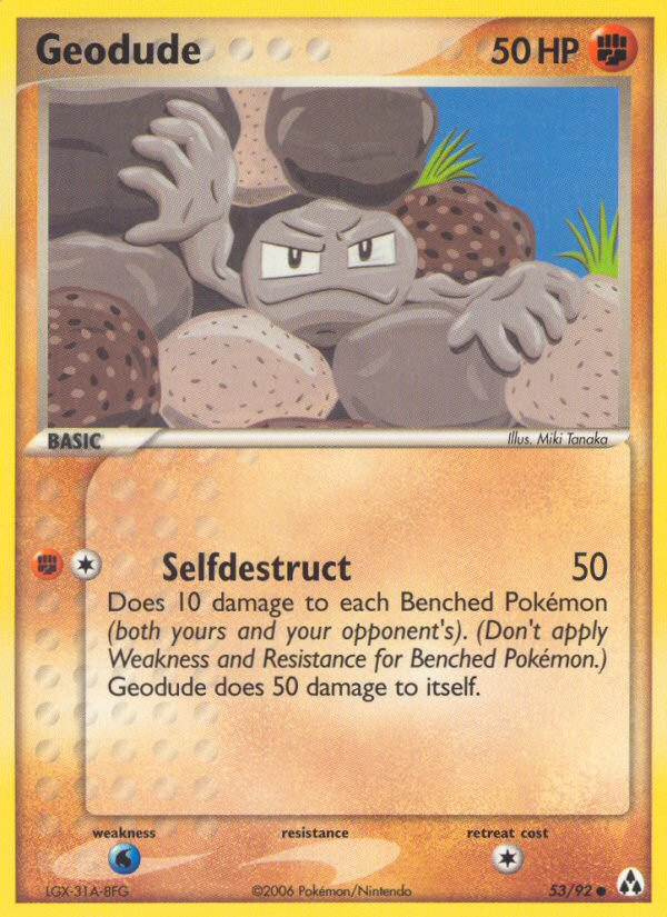 Geodude (53/92) [EX: Legend Maker] Pokémon