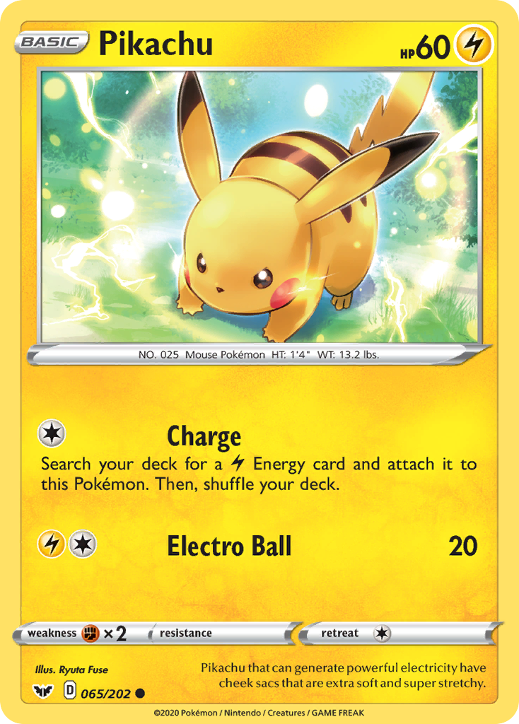 Pikachu (065/202) [Sword & Shield: Base Set] Pokémon